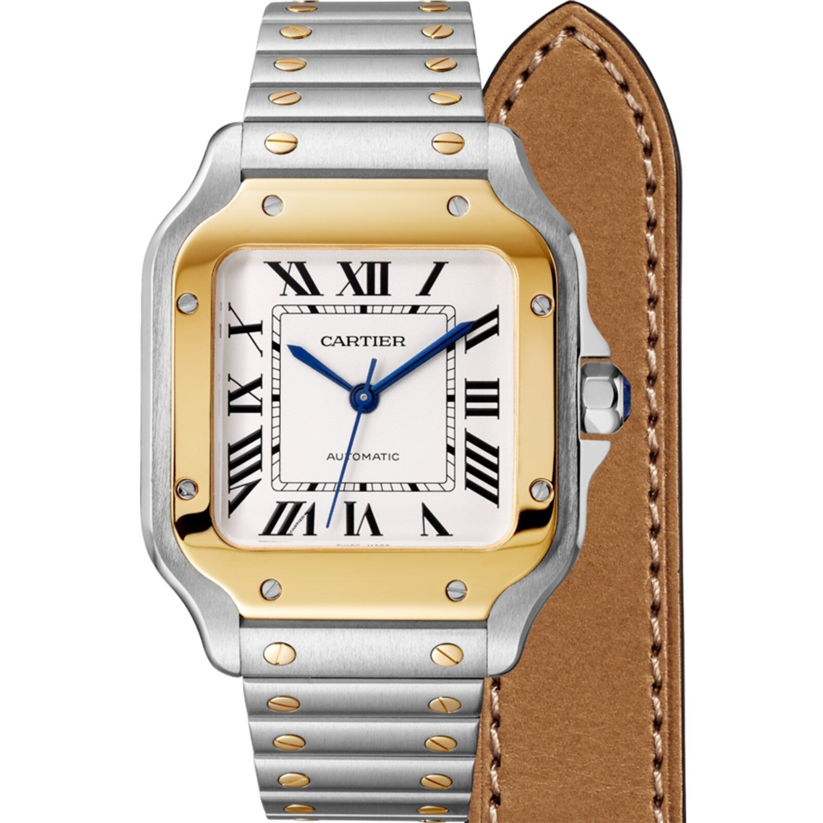 Santos de Cartier | 35mm, Two-Tone Steel & 18K Yellow Gold, Silver Dial