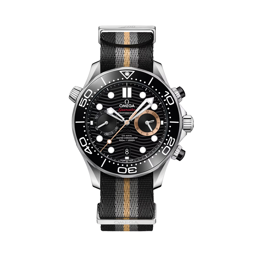 OMEGA Seamaster Diver 300M Chronograph 007 First Light 44mm - Black on Fabric Strap