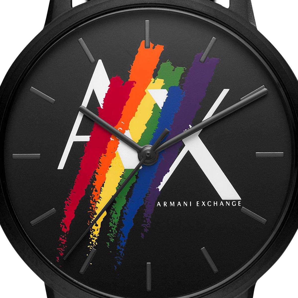 Armani Exchange Cayde AX7120 Men's Analog Watch – Black Dial with Black Leather Strap